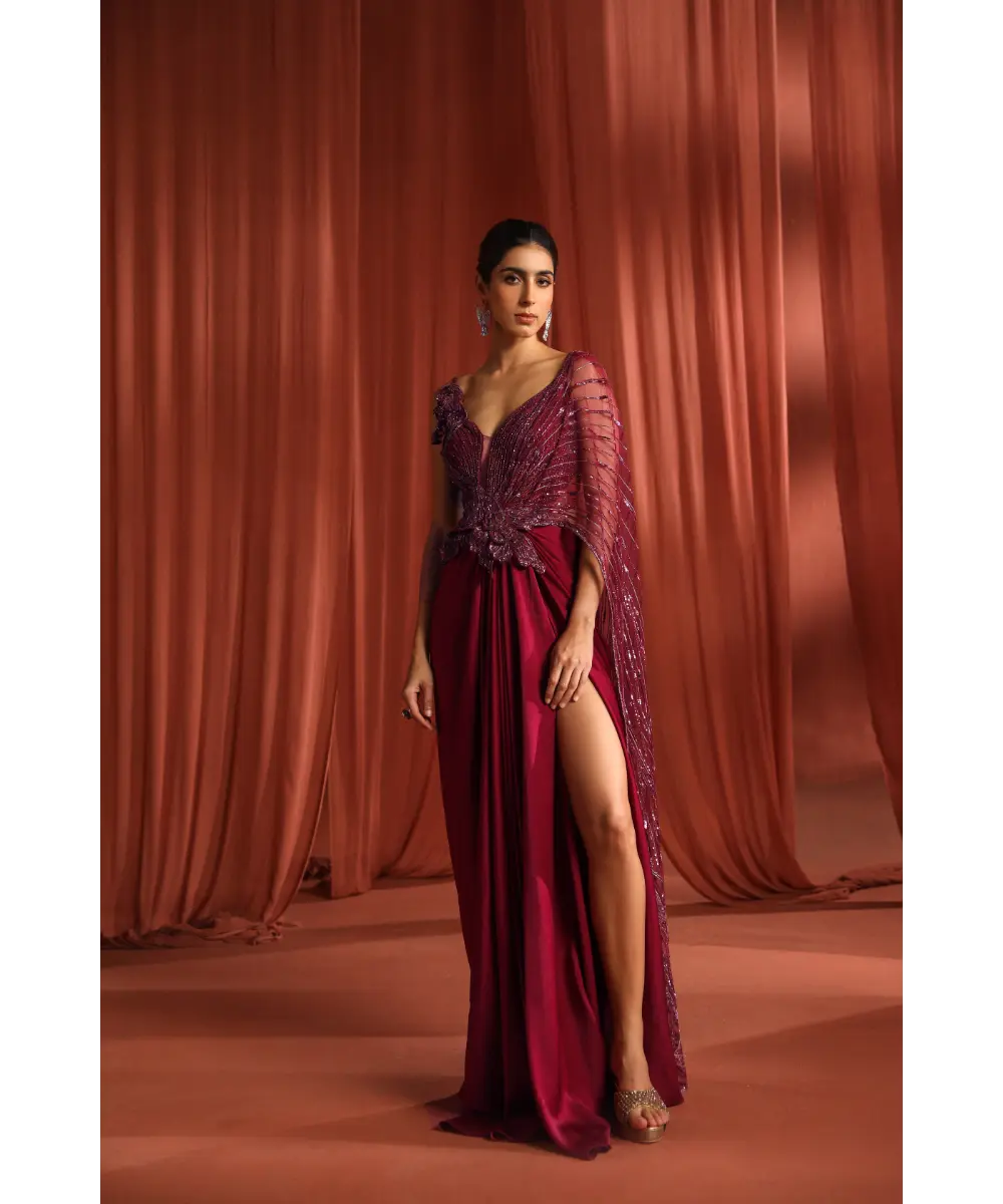 ADAARA COUTURE - Petal Wings saree